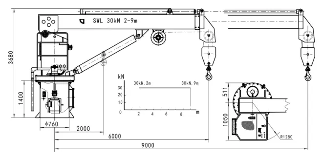 Marine Telescopic Crane